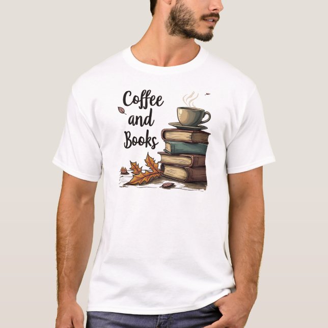 Camiseta Café e Livros - Emparelhamento perfeito (Frente)
