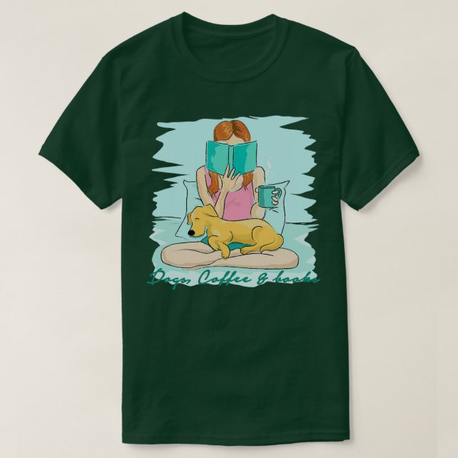 Camiseta Café e Livros não mais (Frente do Design)