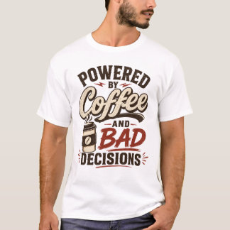 Camiseta Café e Más Decisões Vintage Retro Amor pelo Café