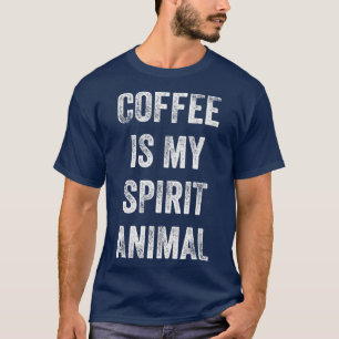 Camiseta Café é meu animal espiritual Engraçado dizendo pre