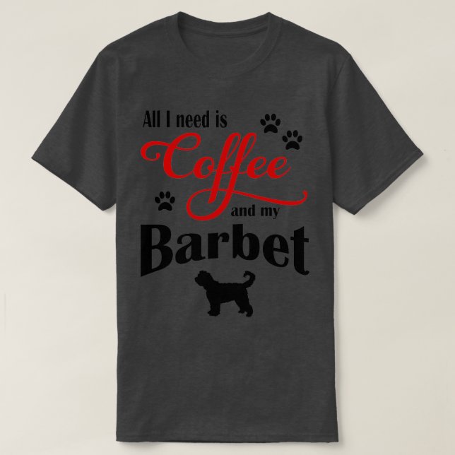 Camiseta Café e meu Barbet (Frente do Design)
