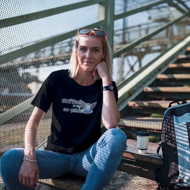 Camiseta Café é meu copiloto (Criador carregado)