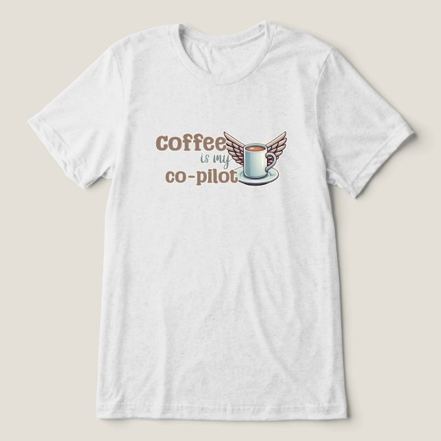 Camiseta Café é meu copiloto (Design frontal)
