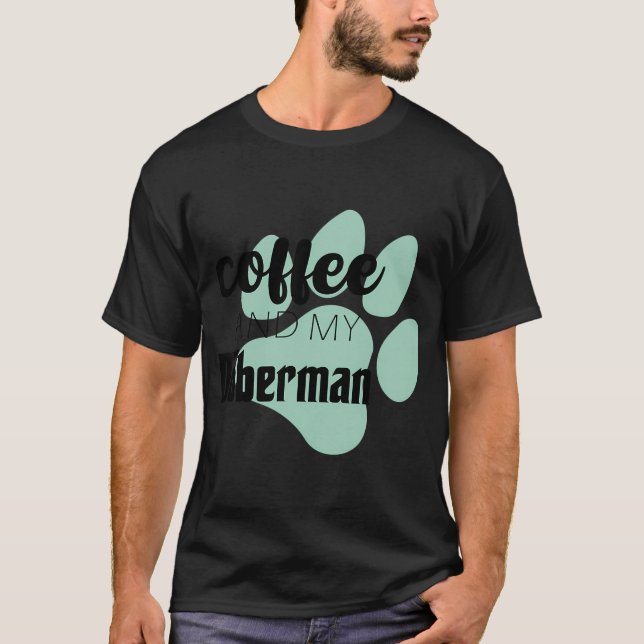 Camiseta Café e meu dobermann (Frente)