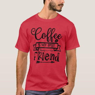 Camiseta Café É Meu Melhor Amigo Engraçado