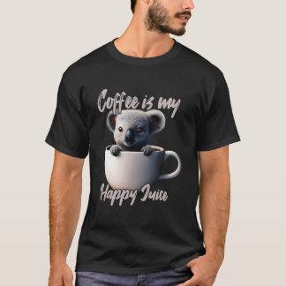 Camiseta Café É Meu Suco Feliz Coala