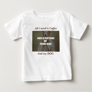 Camiseta Café e meu Travesseiro decorativo de Cachorro