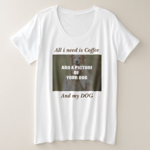 Camiseta Café e meu Travesseiro decorativo de Cachorro