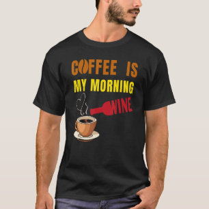 Camiseta Café é meu Vinho da Manhã Café e Vinho Homens Mul
