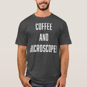 Camiseta Café e Microscópios Biologia Química Ciência M