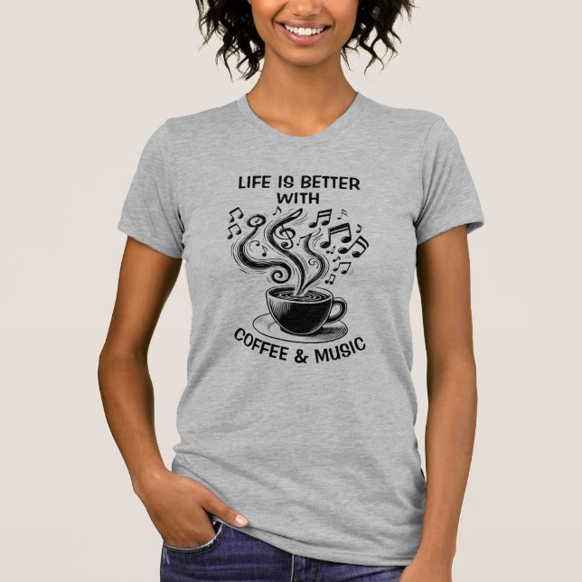 Camiseta Café e Música (Frente)