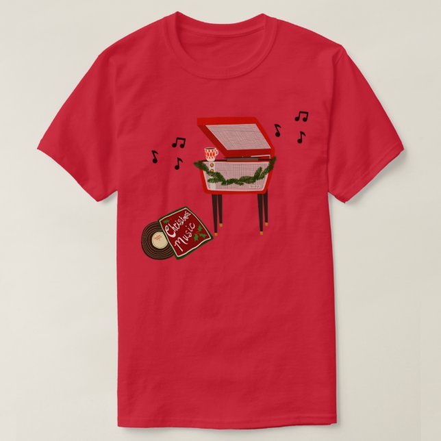 Camiseta Café e Música de Natal (Frente do Design)