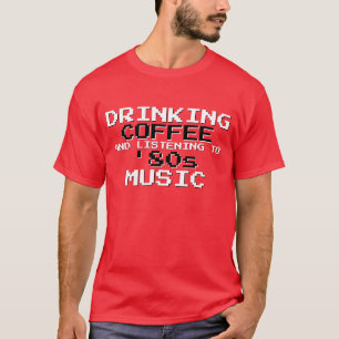 Camiseta Café e Música dos anos 80