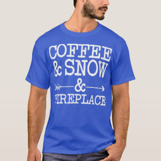 Camiseta Café e Neve e Lareira