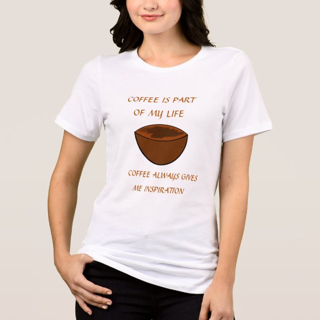 CAMISETA CAFÉ É PARTE DA MINHA VIDA (Frente)
