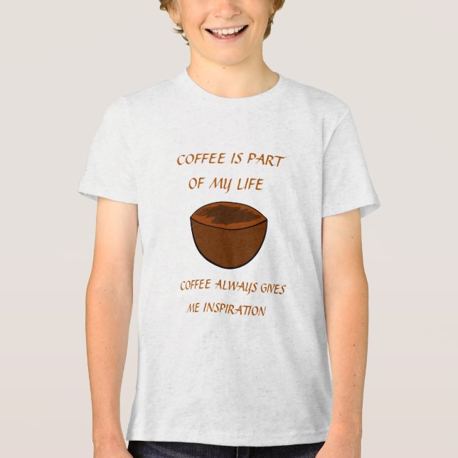 CAMISETA CAFÉ É PARTE DA MINHA VIDA (Frente)