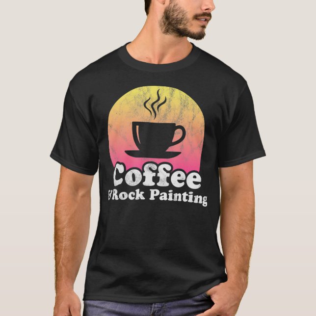 Camiseta Café e pintura Rock (Frente)
