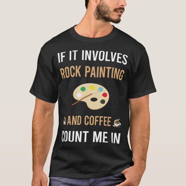 Camiseta Café E Rochas De Pintura (Frente)