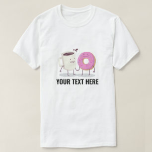 CAMISETA CAFÉ E ROSQUINHA PERSONALIZÁVEIS
