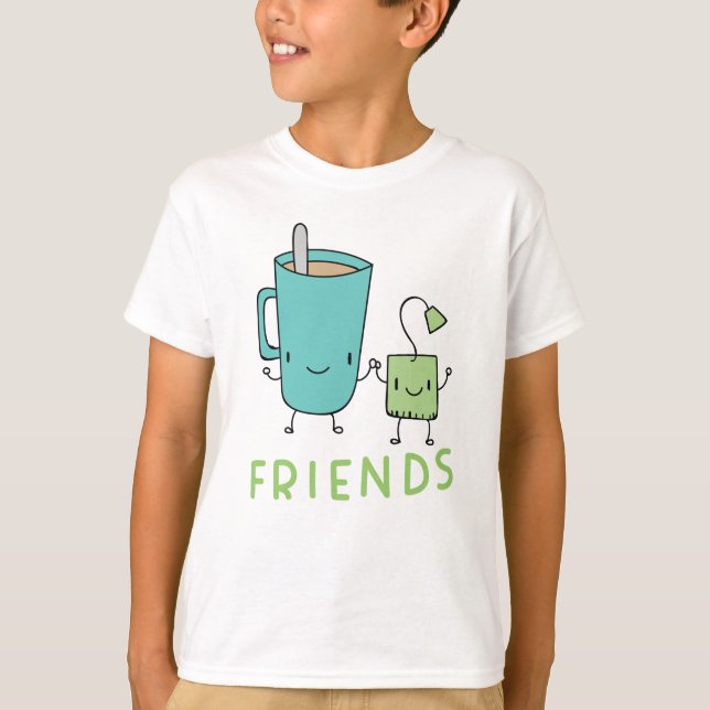Camiseta Café e Saco de Chá Melhor Amigo (Frente)