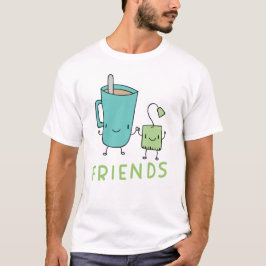 Camiseta Café e Saco de Chá Melhor Amigo