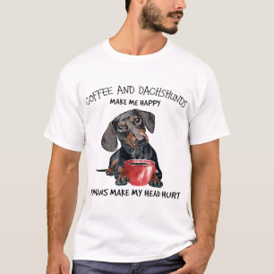 Camiseta Café E Sacos Me Fazem Humanos Felizes Fazerem Meu