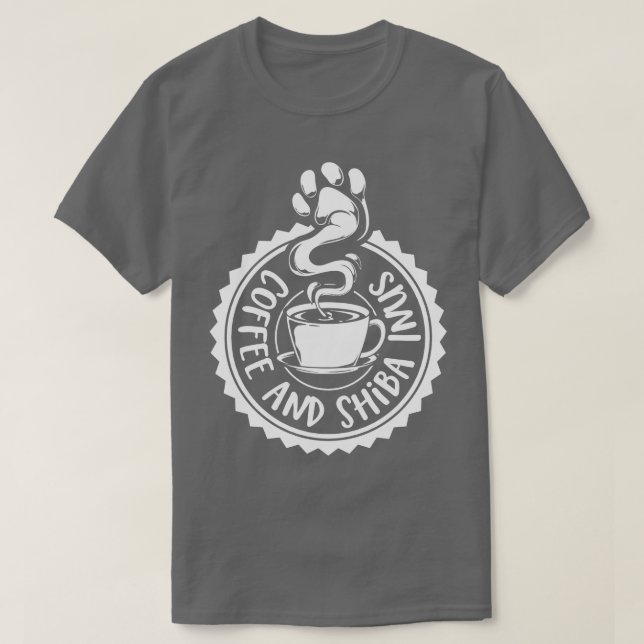 Camiseta Café e ShibaInus ShibaInu (Frente do Design)