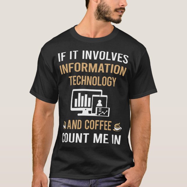 Camiseta Café E Tecnologia Da Informação (Frente)