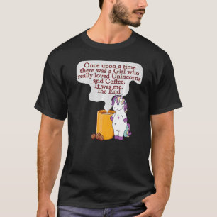 Camiseta Café e Unicórnio, uma vez, havia um G