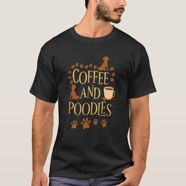 Camiseta Café e vassoura cães cães cães cães cães cães dono (Frente)