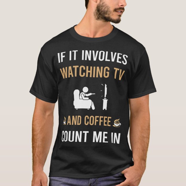 Camiseta Café E Vendo TV (Frente)