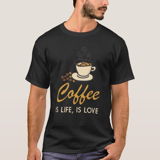 Camiseta Café é vida, é amor (Frente)