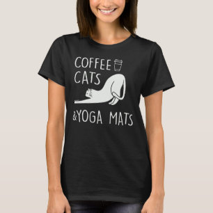 Camiseta Café e Yoga Mats Meditação Vintage Curando
