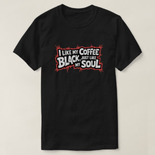 Camiseta Café Engraçado Cotação Alma Negra
