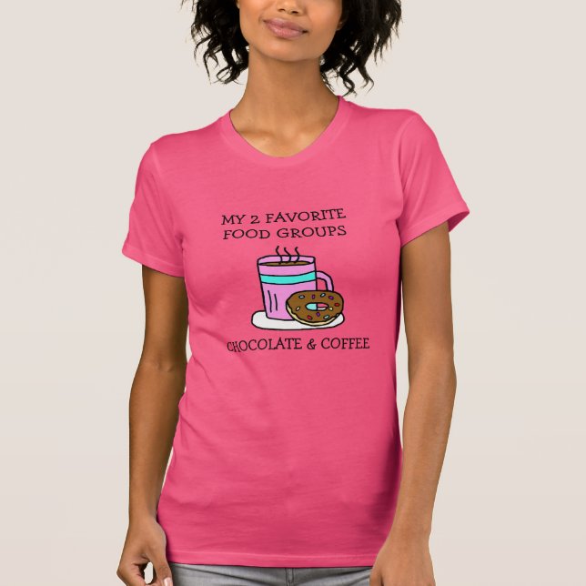 Camiseta Café Engraçado e Donuts Humor (Frente)