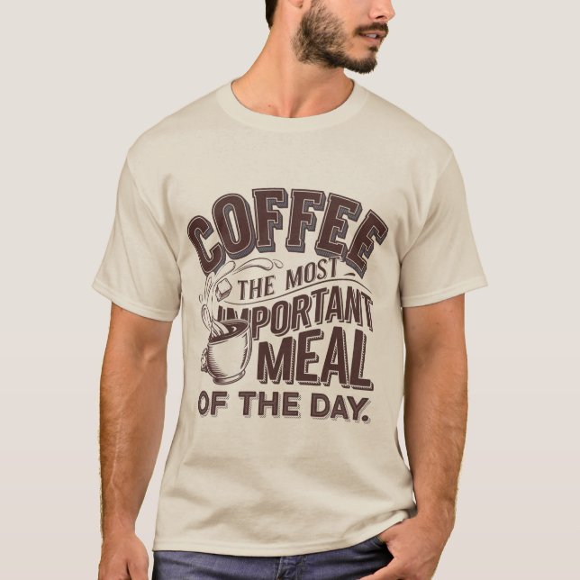 Camiseta Café engraçado, palavra de arte (Frente)