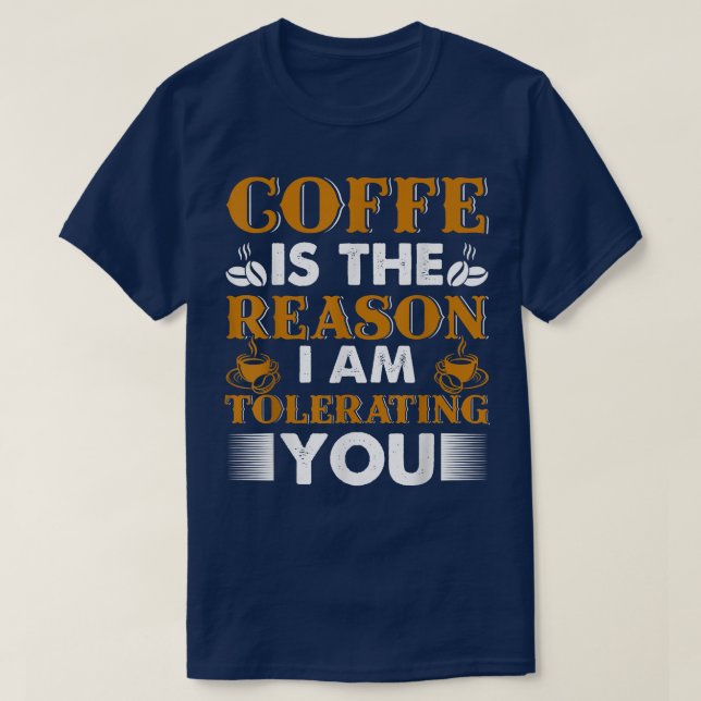Camiseta Café Engraçado para Amantes de Café e Café Barista (Frente do Design)