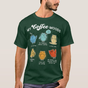 Camiseta Café Engraçado T, Sobremesa, Coruja Bonita