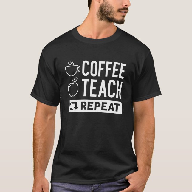 Camiseta Café Ensine Repita (Frente)