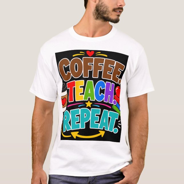 Camiseta Café Ensine Repita (Frente)