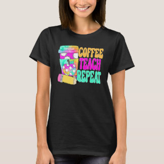 Camiseta Café Ensine Repita Retro Professor Café Ensine Cof