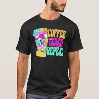 Camiseta Café Ensine Repita Retro Professor Café Ensine Cof