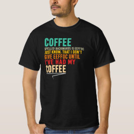 Camiseta Café Escrito ao Contrário Eeffoc Citação Sarcástic