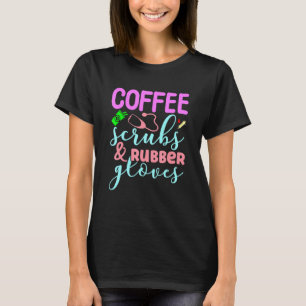 Camiseta Café Esfrega Borracha Luvas De Borracha E Nentes D
