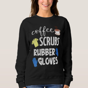 Camiseta Café esfrega luvas de borracha