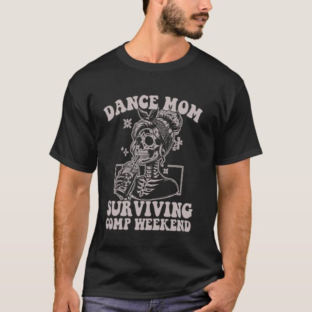 Camiseta Café Esqueleto de Fim de Semana de Competições de  (Frente)