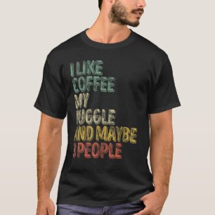 Camiseta Café Eu Gosto de Café Meu Puggle E Talvez 3 Pesso