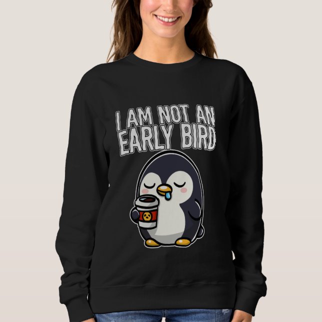 Camiseta Café Eu Não Sou Um Pinguim Pássaro Anormal Com Caf (Frente)