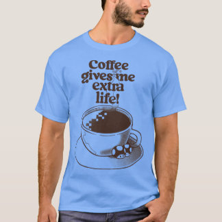 Camiseta Café Extra Life por Tobe Fonseca