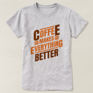 Camiseta Café Faz Tudo   Dizendo Engraçado